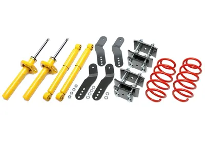 TA Technix Sportfahrwerk für VW Caddy III / IV (2K/2KN 55/45-75mm) – VA=55mm / HA=45-75mm – Federbein Ø50mm – EVOVW152 (ohne Gutachten)