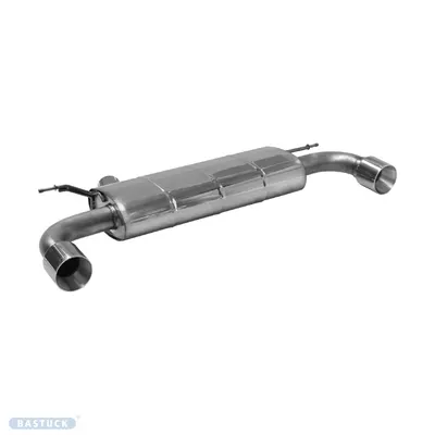 BASTUCK Endschalldämpfer mit Einfach-Endrohr 1x Ø 100 mm LH+RH (im RACE Look) für BMW 1er F40 116i/ 118i ab Baujahr 2019 (BMWF40-T100R)