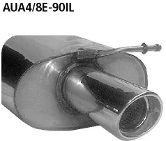BASTUCK Endschalldämpfer LH mit Einfach-Endrohr 1 x Ø 90 mm (Avant 8E) für Audi A4/S4 B6/B7 / Exeo (AUA4/8E-S90IL)