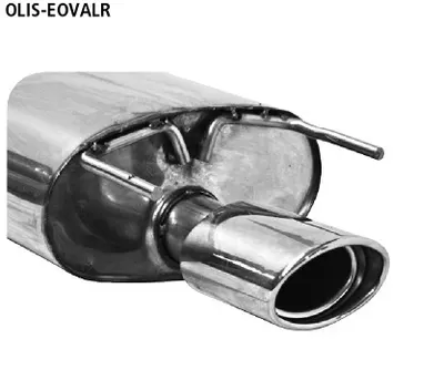 BASTUCK Endschalldämpfer mit Einfach-Endrohr Oval 120 x 80 mm RH für Opel Insignia A (OLIS-EOVALR)