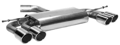 BASTUCK Endschalldämpfer mit Doppel-Endrohr LH + RH, 2 x Ø 76 mm mit Lippe für Volkswagen Golf 7 (VWG7-Q76E)