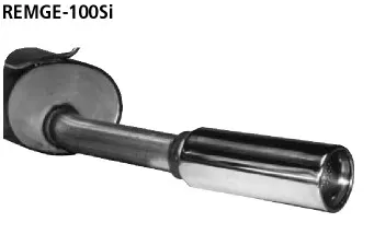 BASTUCK Endschalldämpfer mit Einfach-Endrohr 1 x Ø 100 mm für Renault Megane 1 Grandtour (Kombi) (REMGE-100SI)