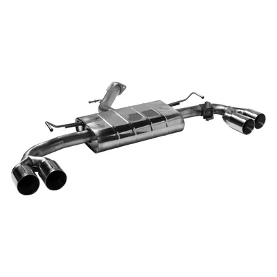 BASTUCK Endschalldämpfer mit Doppel-Endrohr mit 2x Ø 90 mm LH+RH (im RACE Look), für Serienabgasklappe für Kia Ceed CD GT (KIACE/CD-K/Q90R/GT)