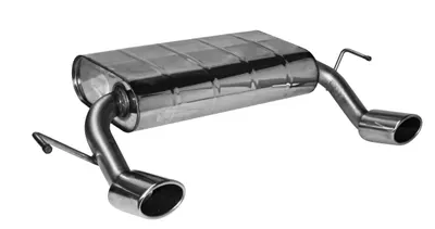 BASTUCK Endschalldämpfer mit Einfach-Endrohr Oval LH + RH 20° schräg mit Lippe 105 x 75 mm für Opel Adam (OLAD-QOV)
