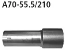 BASTUCK Adapter Endschalldämpfer auf Serienanlage auf Ø 55.5 mm für Ford Focus 4 / Astra J (A70-55.5/210)