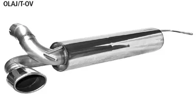 BASTUCK Endschalldämpfer mit Einfach-Endrohr oval Ausgang LH 120 x 80 mm für Opel Astra J (OLAJ/T-OV)