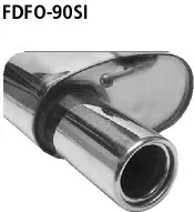 BASTUCK Endschalldämpfer mit Einfach-Endrohr 1 x Ø 90 mm Ford Focus für Ford Focus 1 (FDFO-90SI)