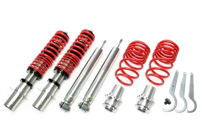 TA Technix Härteverstellbares Gewindefahrwerk Deep Version für Audi A3 (8L)/ Seat Leon, Toledo II (1M)/ Skoda Octavia I (1U)/ VW Bora, Golf IV (1J)…