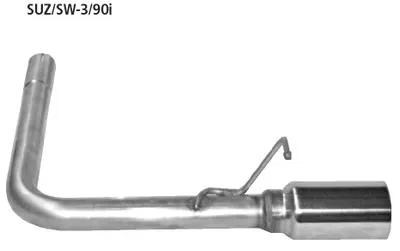 BASTUCK Endrohrsatz LH 1 x Ø 90 mm für Suzuki Swift Typ EZ/MZ außer Sport 1600 (SUZ/SW-3/90I)