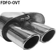 BASTUCK Endschalldämpfer mit Doppel-Endrohr oval 2 x 89 x 77 mm Ford Focus für Ford Focus 1 (FDFO-OVT)