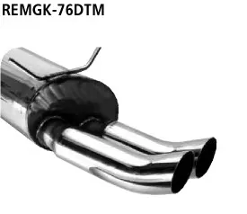 BASTUCK Endschalldämpfer mit Doppel-Endrohr DTM 2 x Ø 76 mm für Renault Megane (REMGK-76DTM)