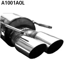 BASTUCK Endschalldämpfer mit Doppel-Endrohr 2 x Ø 76 mm für Opel Calibra 2,0l, V6, Turbo (A1001AOL)