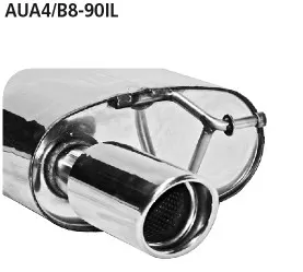 BASTUCK Endschalldämpfer mit Einfach-Endrohr, mit Einsatz LH 1 x Ø 90 mm für Audi A4 B8/A5 B8 (AUA4/B8-90IL)