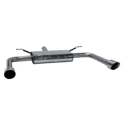 BASTUCK Endschalldämpfer mit Einfach-Endrohr 1x Ø 100 mm LH+RH (im RACE Look), 30° schräg geschnitten für Ford Focus 4 (FDFO4/ST-ET100RS)