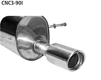 BASTUCK Endschalldämpfer mit Einfach-Endrohr 1 x Ø 90 mm für Citroen C3/DS3 (CNC3-90I)