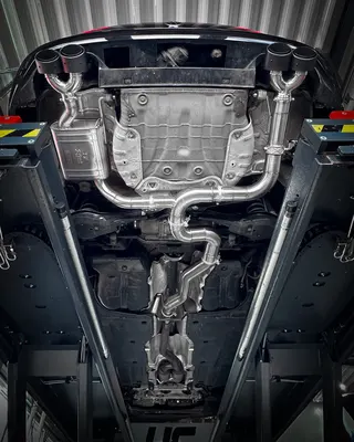 EGO-X Klappenabgasanlage für VW Golf 8 R Variant & Cupra Leon KL Sportstourer 4Drive – 3,5" Edelstahl mit ECE