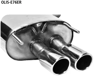 BASTUCK Endschalldämpfer mit Doppel-Endrohr mit Lippe 2 x Ø 76 mm RH für Opel Insignia A (OLIS-E76ER)