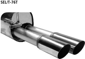 BASTUCK Endschalldämpfer mit Doppel-Endrohr 2x Ø 76 mm für Seat Leon 1M Cupra R (Bj. 2002-2005) (SEL/T-76T)