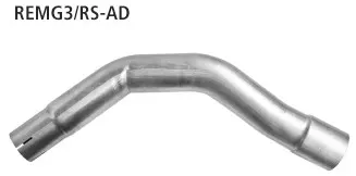 BASTUCK Adapterrohr Endschalldämpfer auf Serienanlage für Renault Megane 3 Benziner Turbo (REMG3/RS-AD)