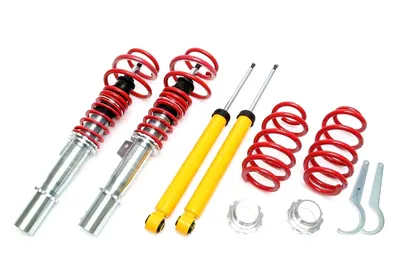TA Technix Gewindefahrwerk für Audi TT (8J)/ VW Golf VI, - Variant, -Cabriolet (1K), Jetta IV (Typ 16), Scirocco III (Typ 13) – EVOGWVW19/50