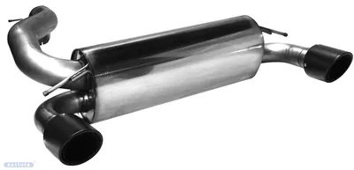 BASTUCK Endschalldämpfer mit Einfach-Endrohr Carbon RACE 1 x Ø 100 mm LH + RH 30° schräg ohne Abgasklappe Focus für Ford Focus 3 RS (FO3/RS-T100CS)
