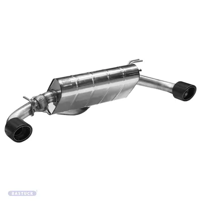 BASTUCK Endschalldämpfer mit Einfach-Endrohr 1x Ø 110 mm LH+RH, Carbon 25° für Toyota GR Yaris Facelift ab 2024 (TOYA/GR-T110CS)