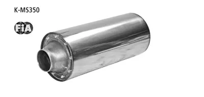BASTUCK Motorsport Schalldämpfer-Kateinheit, Länge: 350 mm – universell (K-MS350)