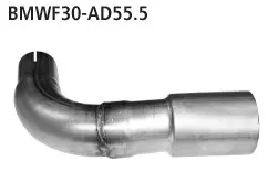 BASTUCK Verbindungsrohr zur Montage der Endschalldämpfer alleine für BMW 3er F30/F31 / 4er F32/F33/F36 (BMWF30-AD55.5)