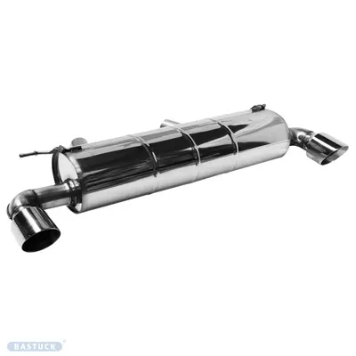 BASTUCK Endschalldämpfer mit Einfach-Endrohr 1x Ø 100 mm LH+RH (im RACE Look), 30° schräg geschnitten für BMW Z4 G29 (Z4/G29-T100RS)