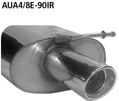 BASTUCK Endschalldämpfer RH mit Einfach-Endrohr 1 x Ø 90 mm (Avant 8E) für Audi A4/S4 B6/B7 / Exeo (AUA4/8E-S90IR)