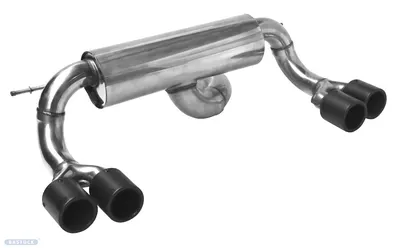 BASTUCK Endschalldämpfer mit Doppel-Endrohr Carbon 2 x Ø 85 mm LH + RH ohne Abgasklappe für BMW 2er M2 M2 (F87) (BMWF87/M2-Q85TR/C)