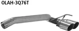 BASTUCK Endrohrsatz RH mit Doppel-Endrohr 2 x Ø 76 mm für Opel Astra H inkl. GTC (OLAH-3Q76T)