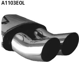 BASTUCK Endschalldämpfer DTM mit Doppel-Endrohr 2 x Ø 76 mm für Opel Astra F / Kadett E (A1103EOL)
