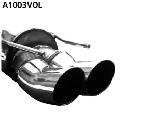 BASTUCK Endschalldämpfer DTM mit Doppel-Endrohr 2 x Ø 76 mm für Opel Vectra A (A1003VOL)