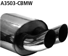 BASTUCK Endschalldämpfer DTM mit Doppel-Endrohr 2 x Ø 76 mm für BMW 3er E36 Compact 316i / 318i Compact (A3503-CBMW)