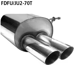 BASTUCK Endschalldämpfer mit Doppel-Endrohr 2 x Ø 70 mm für Ford Fusion JU2 (Bj. 2002-2005) (FDFU/JU2-70T)