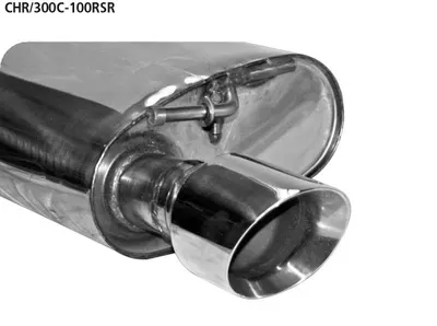 BASTUCK Endschalldämpfer mit Single RACE Endrohr Ø 100 mm RH rechts für Chrysler 300C (CHR/300C-100RSR)