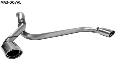 BASTUCK Einfach-Endrohr oval 110 x 70 mm LH + RH für Mazda 3 (MA3-QOVAL)