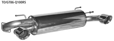BASTUCK Endschalldämpfer mit Einfach-Endrohr 30° schräg geschnitten Ø 100 mm LH + RH (im RACE Look) für Toyota GT86 / BRZ (TO/GT86-Q100RS)