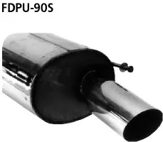 BASTUCK Endschalldämpfer mit Einfach-Endrohr 1 x Ø 90 mm für Ford Puma (FDPU-90S)