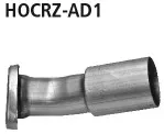 BASTUCK Adapter Endschalldämpfer auf Serienanlage für Honda CR-Z Hybrid (HOCRZ-AD1)