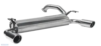 BASTUCK Endschalldämpfer mit Einfach Endrohr 1 x Ø 90 mm LH+RH 20° schräg, mit Einsatz für Suzuki SX4 S-Cross / Vitara (SUVI/LY-T90I)