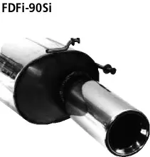 BASTUCK Endschalldämpfer mit Einfach-Endrohr 1 x Ø 90 mm für Ford Fiesta / 121 (FDFI-90SI)