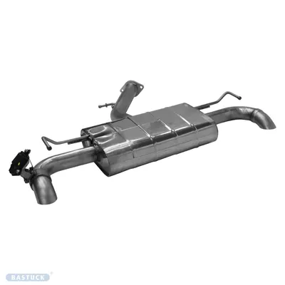 BASTUCK Endschalldämpfer mit 1x Ausgang Ø 63 mm LH+RH mit Abgasklappe für Kia XCeed (KIACE/CD-K/X/63)