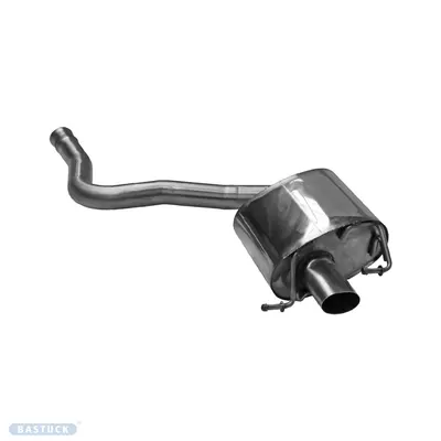 BASTUCK Endschalldämpfer RH mit ovalem Endrohr 90x60 mm, für Serien Heckschürze für Mercedes C-Klasse (W205) (MB/W205-OVR)