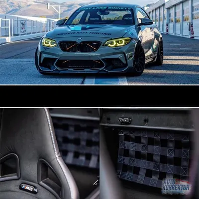 Clubsport Set passend für BMW 2er F22 – Gurtnetz & Carbon-Strebe