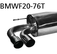 BASTUCK Endschalldämpfer mit Doppel-Endrohr 20° schräg 2x Ø 76 mm für BMW 1er F20/F21 (inkl. M135i/M140i) (BMWF20-76T)