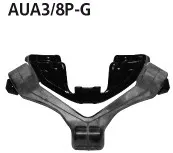 BASTUCK Aluminiumhalter + Gummi für Endschalldämpfer für Audi A3 8P/S3 8P (AUA3/8P-G)