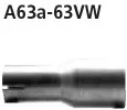 BASTUCK Adapter Endschalldämpfer auf Serie auf Ø 65.5 mm für Volkswagen Passat Typ 35i 3 + Variant Typ 35i (A63A-63VW)