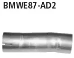 BASTUCK Adapter Endschalldämpfer auf Serienanlage 4 Zylinder Modelle ab 02/2007 für BMW 1er E81/1er E87 116i / 118i / 120i ab u. a. (BMWE87-AD2)